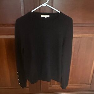 Sezane Black Crew Neck Sweater